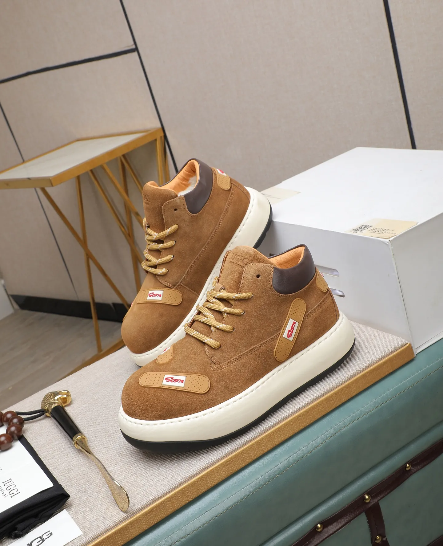 Men's shoes 💰680 IUGGI new retro presbyopia men's shoes, casual and versatile, full of high-end sense, fashionable, luxury and personalized style, joint style, retro presbyopia factor, full of handsome style, first layer suede cowhide, lining wool, rubber outsole, light and non-slip size: 39-44